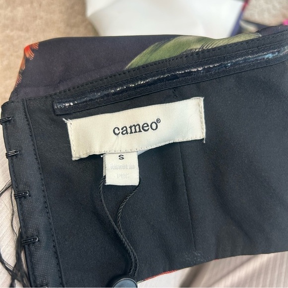 CAMEO black floral flower tropical strapless “Rather Be Bustier” in Night Lily S - Picture 8 of 11